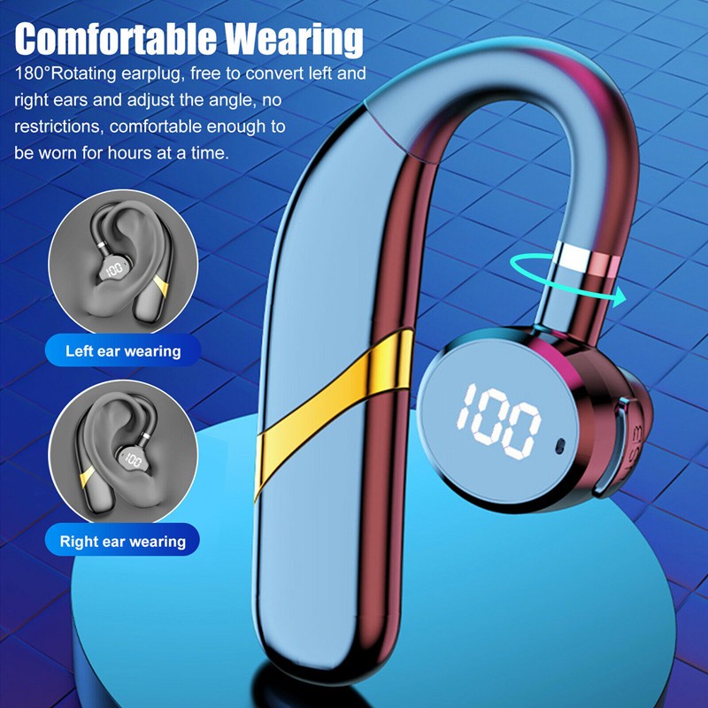 X9S Digital Display Single Ear Wireless Bluetooth Earhook Touch Headset Waterproof Men Women Sports Music Calling Earphone X9S Digital Display Single Ear Wireless Bluetooth Earhook Touch Headset Waterproof Men Women Sports Music Calling Earphone